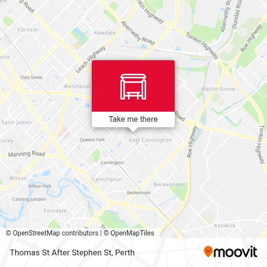 Mapa Thomas St After Stephen St