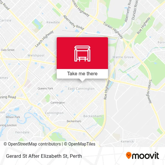 Mapa Gerard St After Elizabeth St