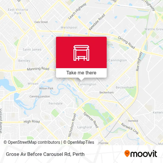 Grose Av Before Carousel Rd map