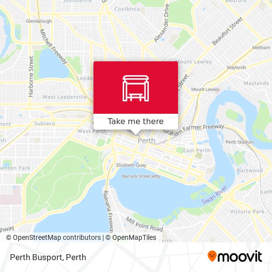 Perth Busport map