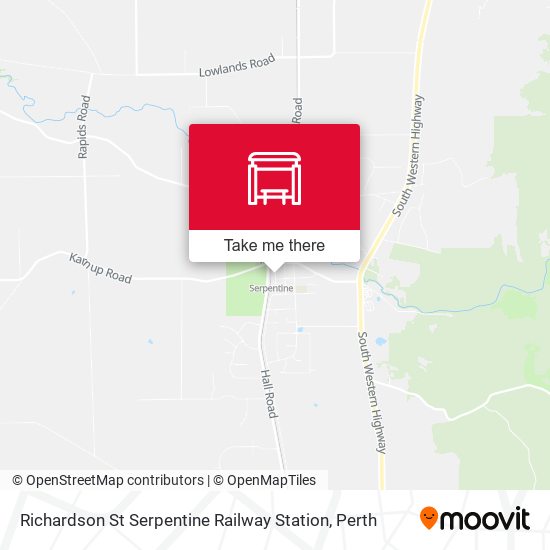 Richardson St Serpentine Railway Station map