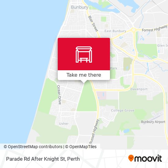 Parade Rd After Knight St map