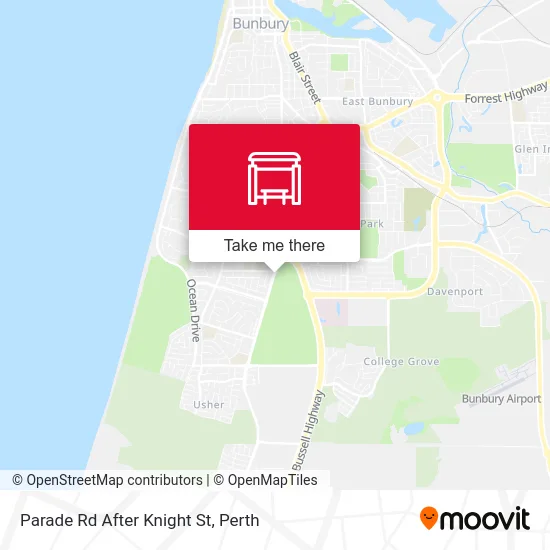 Mapa Parade Rd After Knight St