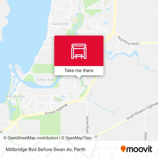 Mapa Millbridge Bvd Before Swan Av