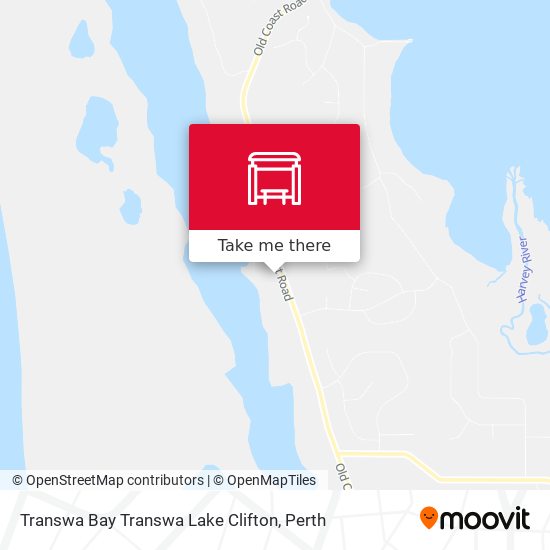 Mapa Transwa Bay Transwa Lake Clifton