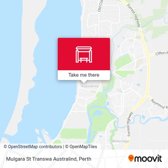 Mapa Mulgara St Transwa Australind