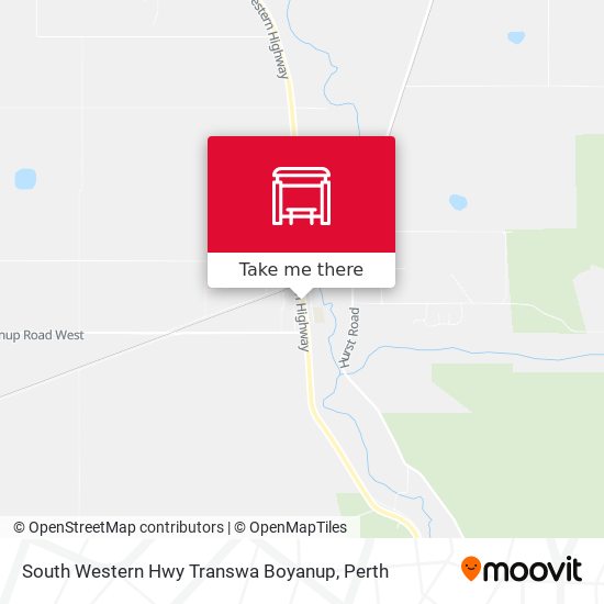 Mapa South Western Hwy Transwa Boyanup