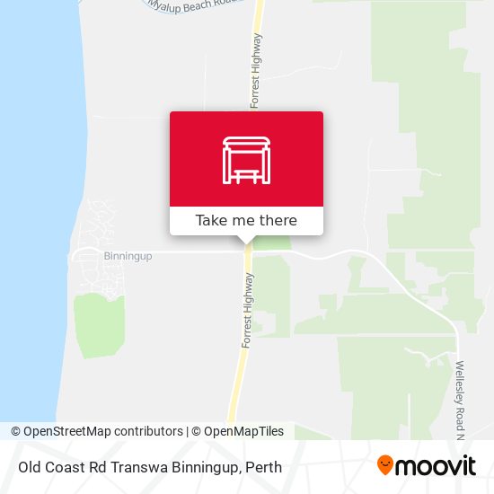 Mapa Old Coast Rd Transwa Binningup