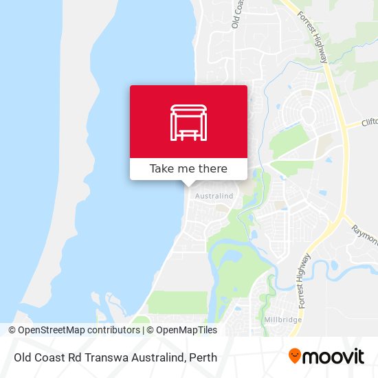 Old Coast Rd Transwa Australind map