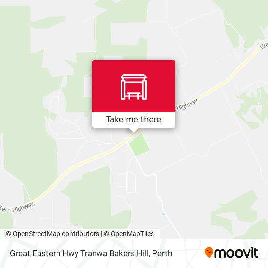 Great Eastern Hwy Tranwa Bakers Hill map