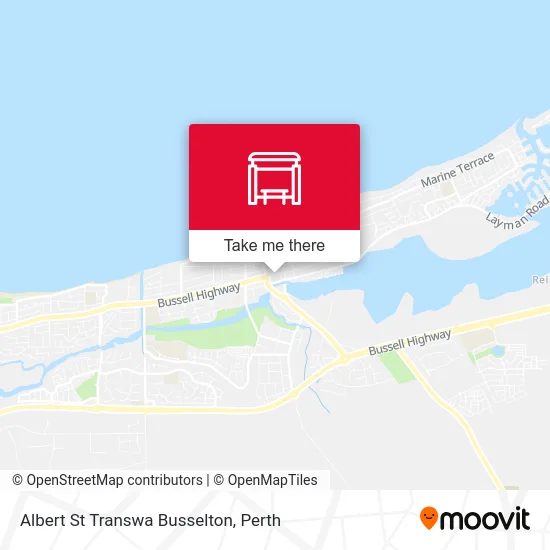 Mapa Albert St Transwa Busselton