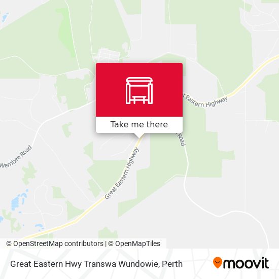 Great Eastern Hwy Transwa Wundowie map