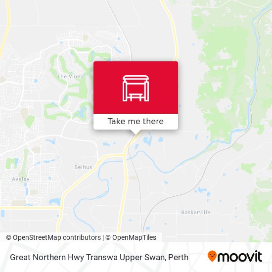 Great Northern Hwy Transwa Upper Swan map