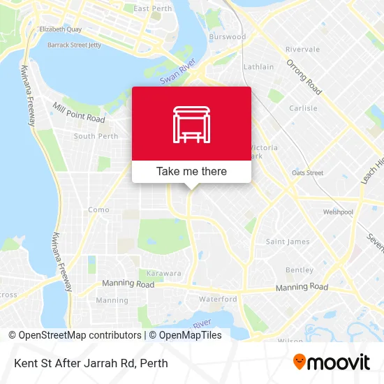 Mapa Kent St After Jarrah Rd