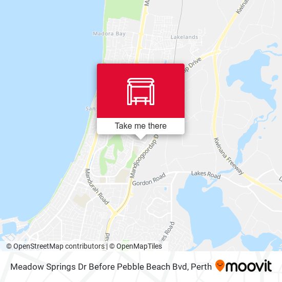 Meadow Springs Dr Before Pebble Beach Bvd map