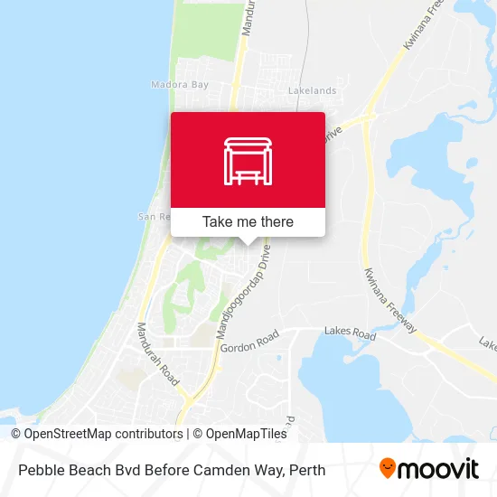 Mapa Pebble Beach Bvd Before Camden Way