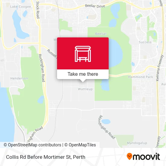 Mapa Collis Rd Before Mortimer St