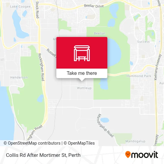 Mapa Collis Rd After Mortimer St