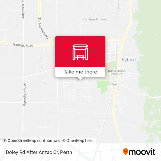 Doley Rd After Anzac Cr map