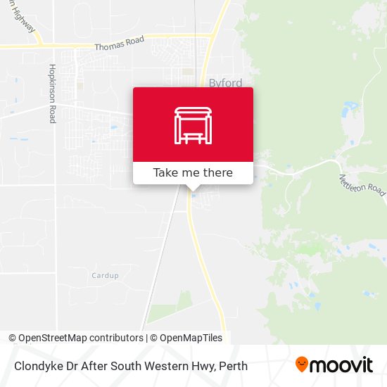 Clondyke Dr After South Western Hwy map