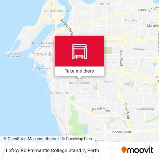 Mapa Lefroy Rd Fremantle College Stand 2