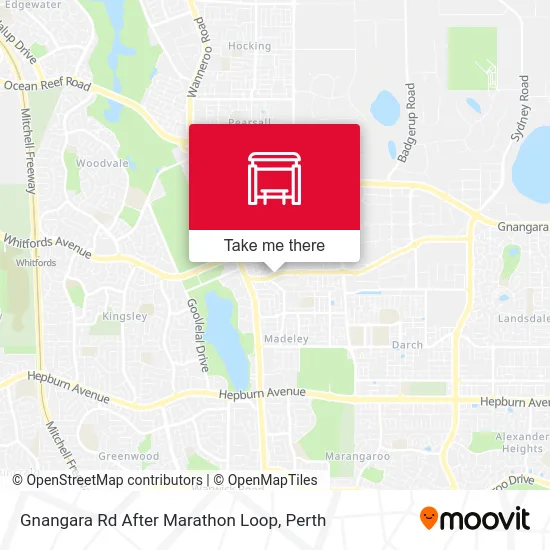 Mapa Gnangara Rd After Marathon Loop