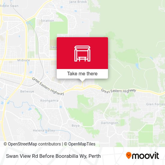 Swan View Rd Before Boorabilla Wy map