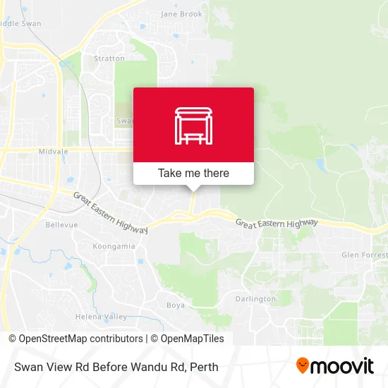 Mapa Swan View Rd Before Wandu Rd