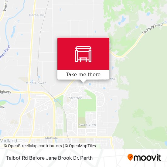 Talbot Rd Before Jane Brook Dr map