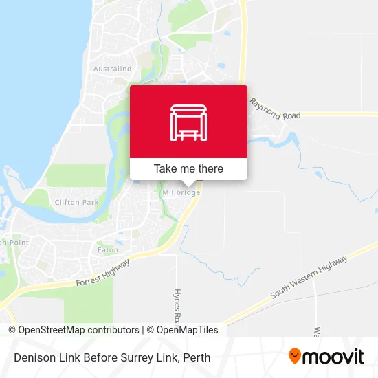 Mapa Denison Link Before Surrey Link
