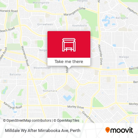 Milldale Wy After Mirrabooka Ave map