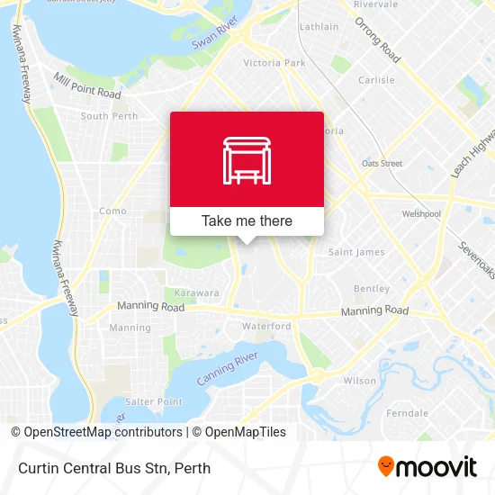 Curtin Central Bus Stn map