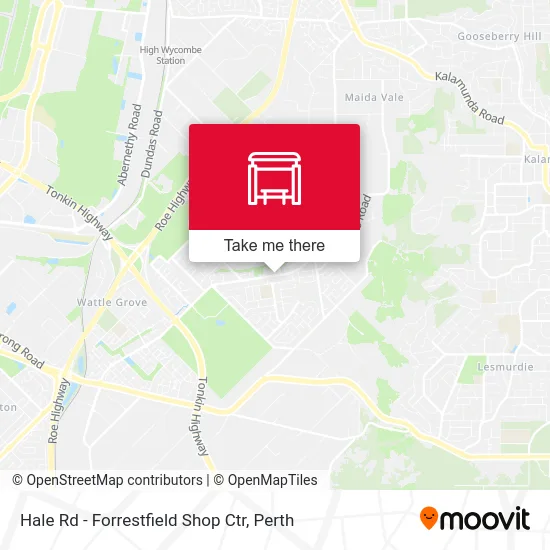 Mapa Hale Rd - Forrestfield Shop Ctr