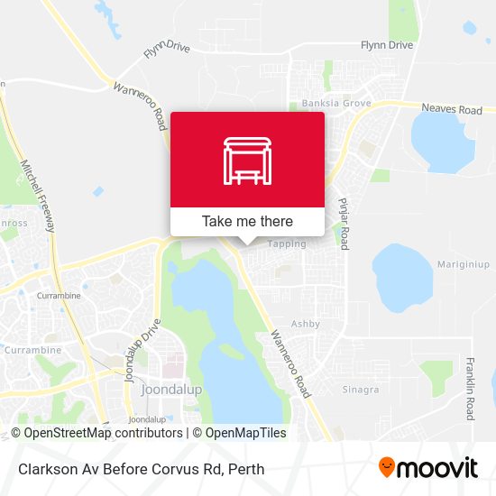 Clarkson Av Before Corvus Rd map