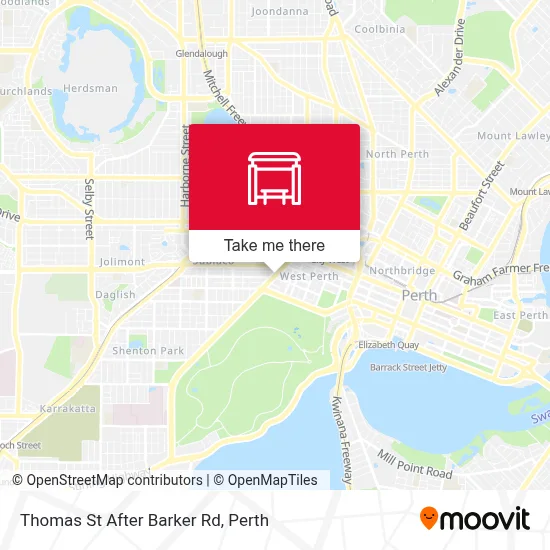 Mapa Thomas St After Barker Rd