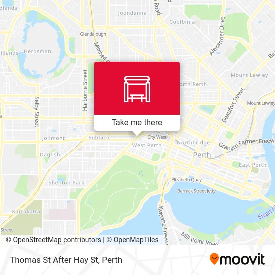 Mapa Thomas St After Hay St