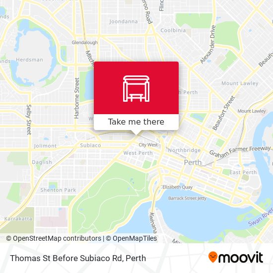 Thomas St Before Subiaco Rd map