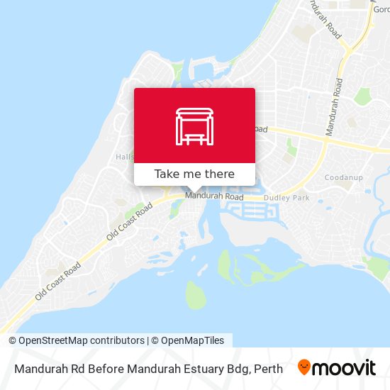 Mandurah Rd Before Mandurah Estuary Bdg map