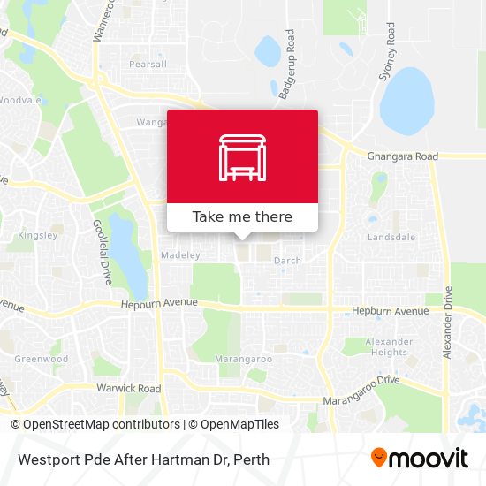 Westport Pde After Hartman Dr map