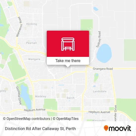 Mapa Distinction Rd After Callaway St