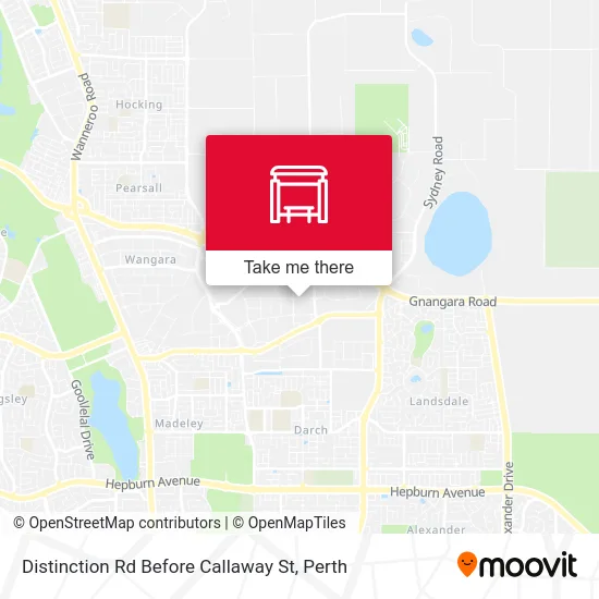 Mapa Distinction Rd Before Callaway St