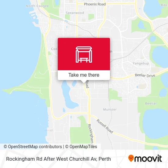 Mapa Rockingham Rd After West Churchill Av