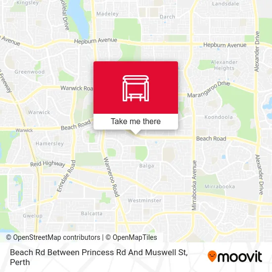 Mapa Beach Rd Between Princess Rd And Muswell St