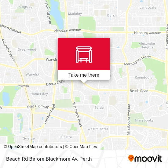 Mapa Beach Rd Before Blackmore Av