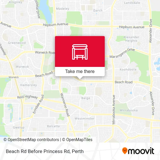 Mapa Beach Rd Before Princess Rd