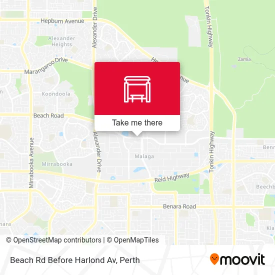 Mapa Beach Rd Before Harlond Av