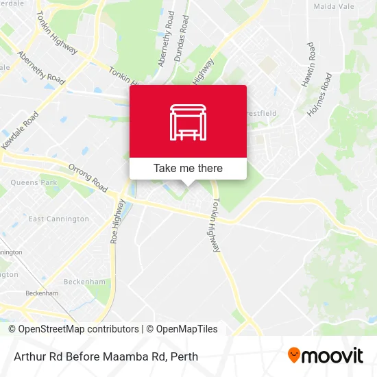 Mapa Arthur Rd Before Maamba Rd