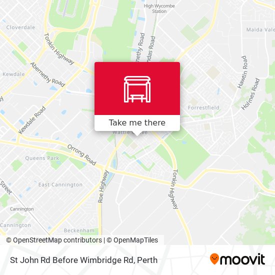 St John Rd Before Wimbridge Rd map
