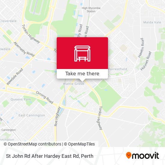 St John Rd After Hardey East Rd map