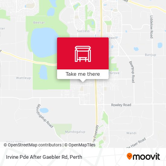 Irvine Pde After Gaebler Rd map